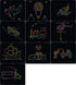 IllumiPeg Things That Go Refill templates for Basic Fun Lite Brite Ultimate Classic (10 Sheets, 7x8)