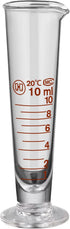 Baluue 10mL Lab Graduated Measuring Cup With Spout Wide Mouth Glass Conical Beaker Liquid Dispenser Measuring Cylinder Experiment Tool For School Science