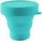 Collapsible Silicone Cup Foldable Sterilizing Cup for Menstrual Cups and Storing Your Diva Cup - Foldable for Travel from LUCKY CLOVER (Sky Blue)