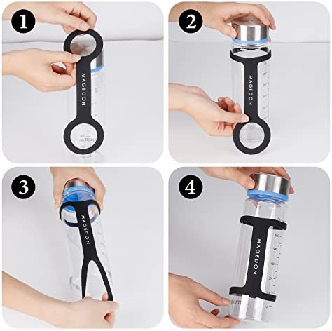 MAGEDON (2 pack) Water Bottle Carrier Grip,Water Handle Grip,Cup Strap, soft band holder strap makes any bottle handheld. For Running Bike, gym or jogging