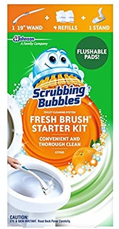 Scrubbing Bubbles Fresh Brush Toilet Cleaning System Starter Kit, Citrus (Pack of 2)