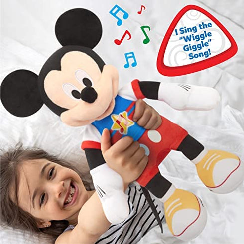 Disney Junior Mickey Mouse Funhouse Singing Fun Mickey Mouse 13 Inch Lights and Sounds Feature Plush, Sings The Wiggle Giggle Song, by Just Play