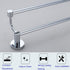 Bathroom Towel Bar Stainless Steel, Chrome Brushed Bath Towel Holder, Elegent Double Towel Bar for Bathroom (Chrome, 16inch)