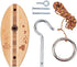 Tiki Toss Hook and Ring Toss Game for Adults & Kids - Surfboard Edition - Short Board with String and Hooks to Play Indoor and Outdoor Games