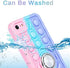 Joyleop Color Bubble Case for iPhone SE 2022/2020/7/8 Fidget Design Unique Silicone Cute Fun Cover Girly Fashion Girls Boys Kids Cases,Kawaii with Metal Ring Buckle for iPhone SE 2022/2020/7/8 4.7"