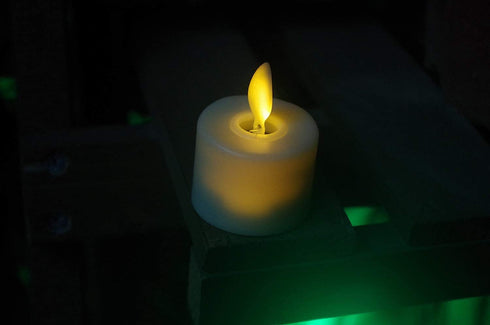 Led Electric Flameless Flickering Battery Operated Tea Lights Candles with RF Remote and Timer for Outdoor/Table/Party Decoration