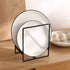 2PCS Plate Holders Organizer, Metal Dish Storage Dying Display Rack for Cabinet, Counter and Cupboard - Black