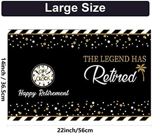 Retirement Party Decorations Jumbo Greeting Farewell Card Guest Book Happy Retirement Party Supplies Gifts for Office Men Women Co-Worker -The Legend Has Retired Card 14 x 22 Inches
