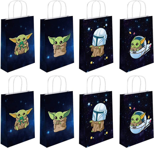 16 Pcs Gift Bags for Yoda Goodie Bags, Party Decorations for Theme Birthday Party Decoration Baby Shower Party Supplie
