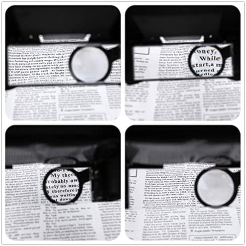 Beileshi Head Magnifier LED Illuminated Multi-Power Helmet Magnifying 1.5X 3X 8.5X 10x Magnifying Tools for Watch Repair, Arts & Crafts or As General Reading Aid