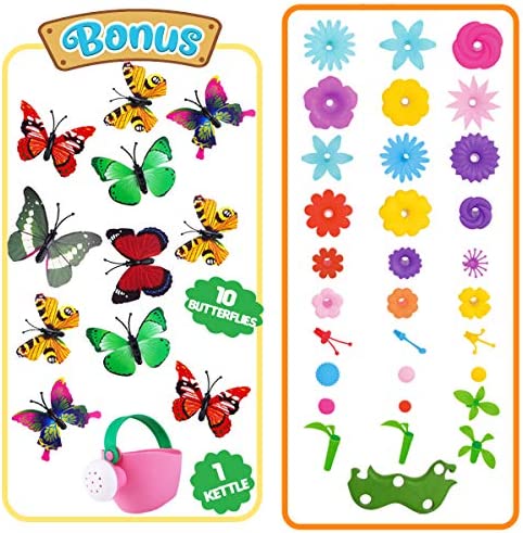 Innorock Flower Garden Building Toy Set for 3, 4, 5, 6, 7 Year Old Girls - STEM Toys for Educational Activity - Flower Stacking Toys, Preschool Learning Activity, Toddler Girl Toys, Gifts for Girls