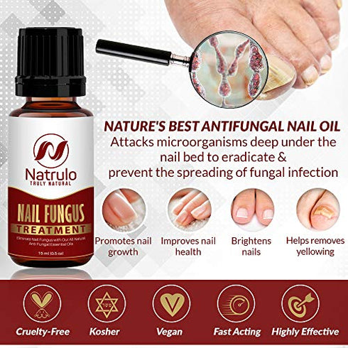 Nail & Toenail Fungus Treatment - Natural Anti Fungal Nail Balm with Tea Tree Oil - 100% Pure Liquid Homeopathic Infection Fighter Remedy - Destroys Fungus & Restores Clear Healthy Nails, Made in USA