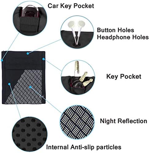 Universal Sports Armband for All Phones. Cell Phone Armband for Running, Fitness and Gym Workouts (iPhone X/8/7/6/Plus,Samsung Galaxy S9/S8/S7/S6/Edge/Plus & LG, More) Black, X-Large