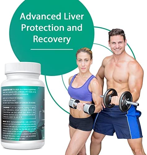 Genogna TUDCA 1100mg-Liver Support Supplement for Detox Cleanse, Water-Soluble Bile Salts with Strong Bitter Taste, 60 Vegan Capsules,Non-GMO,Gluten-Free
