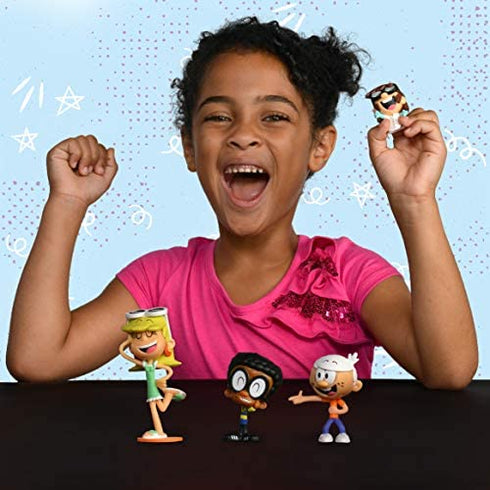 The Loud House Figure 4 Pack - Lincoln, Clyde, Lisa, Leni - Action Figure Toys from The Nickelodeon TV Show - 3" Each - Ages 4+