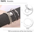 Haloty Boho Layered Knot Bangle Stackable Bracelets Silver Dainty Coin Beaded Hand Jewelry for Women and Girls 5Pcs (Coin)