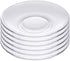 Sizikato 6pcs Clear Glass Snack Plate, Restaurant Dessert Plate, Tea Table Decoration Tea Bag Holder. 5 Inch
