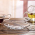 Sizikato 6pcs Clear Glass Snack Plate, Restaurant Dessert Plate, Tea Table Decoration Tea Bag Holder. 4 Inch