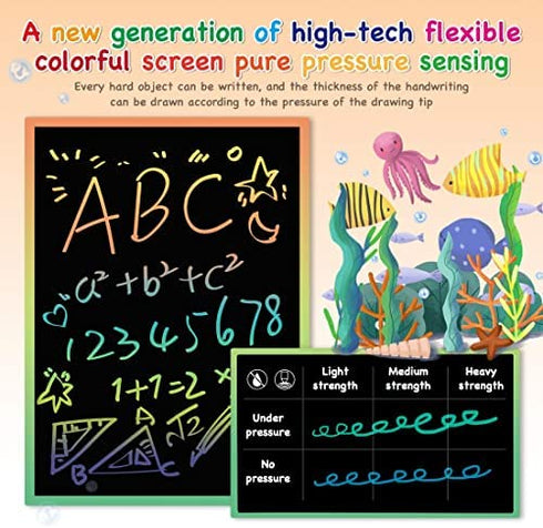 ORSEN LCD Writing Tablet 10 Inch, Colorful Doodle Board Drawing Tablet, Erasable Reusable Writing Pad, Educational for 3-6 Year Old Girls Boys(Orange)