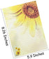 Bolbove 64 Pcs Sunflower Lovely Plant Elegant Letter Writing Stationery Paper Lined Sheets