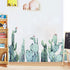 Cactus Wall Decals, Green Plant Cacti Stickers for Mirror Wall Decor, Removable Vinyl Peel and Stick Art Murals for Living Room Nursery Bedroom Children Kids Rooms Decor, Art Murals Home Decoration