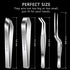 4 Pieces Fish Bone Tweezers Set, Two 4.6" Stainless Steel Tweezer and Two 5.5" Tongs for Cooking Food Design styling.