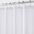 Felisa White Shower Curtain with Zig-zag Stripes of Ruffled Trim,Farmhouse Chic Fabric Shower Curtain for Bathroom,Machine Washable,72"x72"