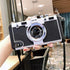 Awsaccy Emily in Paris Phone Case iPhone XR Camera Case Vintage Cover Cute 3D Cool Unique Camera Design Case PC Silicone Cover with Removable Neck Strap Lanyard for Girls Women Black