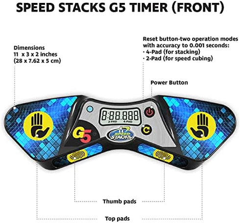 Speed Stacks | G5 Timer | Endorsed by Sport Stacking and Cubing associations | Accuracy to 0.001 seconds, batteries included