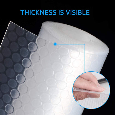amorus 3 Rolls Shelf Liners Fridge Liner Cabinet Liner, Non-Adhesive Drawer Liner Cupboard Pad for Kitchen Home, 17.7 x 59 inches - Clear
