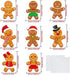 Winter Christmas Mini Gingerbread Cut-Outs Versatile Classroom Decoration Gingerbread Cut-Outs with Glue Point Dots for Winter Bulletin Board Classroom School Christmas Party, 5.9 x 5.9 Inch (40 Pcs)