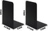 SONNLYH Black Metal Bookends, 4 Pairs Book Ends for Shelves, Book Holders for Family, Office and School, Heavy Duty Book End, 8 x 5.4 x 4 Inch