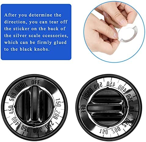 AMI PARTS Electric Range Burner Knob Kit KN002 RKE Universal Electric Range Oven Knob Handle Kit Compatible with Whirlpool Gas Stove Replace TJKN002&RK103.
