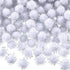 Hestya 500 Pieces 0.5 Inch Christmas Pompoms Glitter Pom Poms for Craft Making and Hobby Supplies (White)