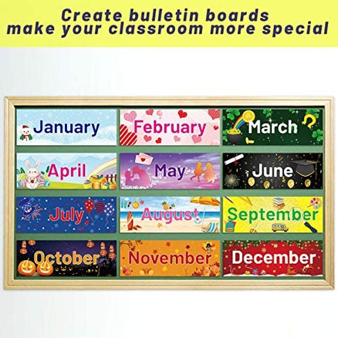 Holiday Monthly Headliners Seasonal Months of The Year Bulletin Board Set