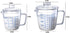 Goeielewe Glass Measuring Cup with Lid, Graduated Beaker Mug with Handle, Borosilicate Glass V-Shaped Spout Microwave Safe Scales Milk Cup for Cooking Baking (2cup/16oz/500ml)