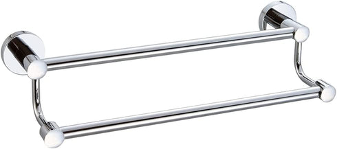 Bathroom Towel Bar Stainless Steel, Chrome Brushed Bath Towel Holder, Elegent Double Towel Bar for Bathroom (Chrome, 16inch)