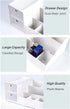 Clear Makeup Organizer for Vanity, Desk Cosmetics Organizer with Drawers for Lipsticks, Lotions, Jewelry, Nail Care, Skincare, Ideal for Dresser, Bedroom and Bathroom Countertops-White