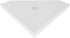 Questech Geo Flatback Bathroom Corner Shower Shelf, Wall Mounted, 8 Inches, Polished Bright White