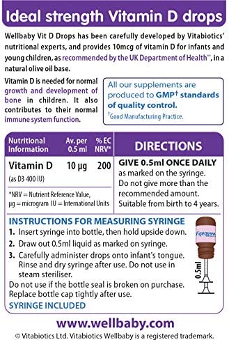 Vitabiotics Wellbaby Vit D Drops - 30ml