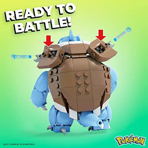 ?MEGA Pokémon Blastoise building set with 284 compatible bricks and pieces and Poké Ball, toy gift set for ages 10 and up