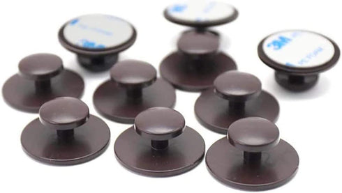 10 Pcs Self-Stick Drawer Knobs Pull Handle 3M Cabinet Knobs Drawer Auxiliary Pulls Handle Helper Kitchen Sliding Door Window Wardrobe Handle Sticker Cupboard Knobs (Brown)