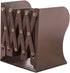 JIARI Simple Nature Style Brown Decorative Metal Iron Bookends Holder Stand Desk Nonskid Adjustable Bookend (Brown)
