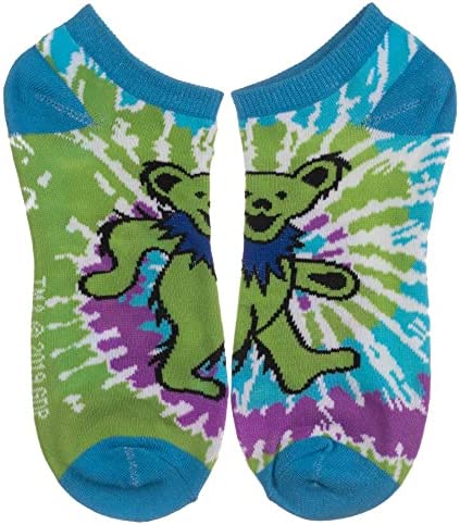 Bioworld Grateful Dead 5 Pack pair Tie Dye ankle Socks for men