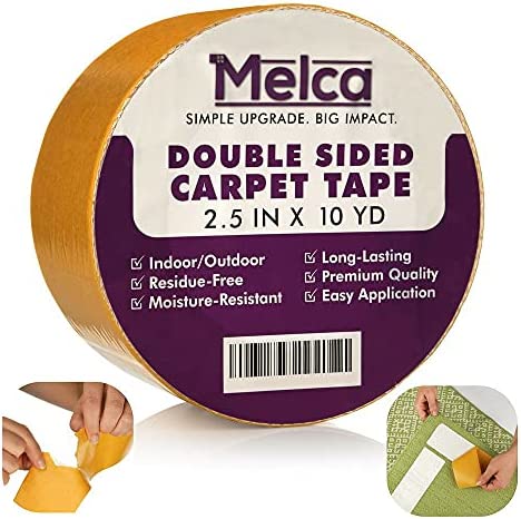 Double Sided Carpet Tape - Rug Tape for Area Rugs on Hardwood, Carpet, Tile (2.5 Inch , 10 Yards)