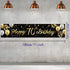 Happy 70th Birthday Banner Sign Gold Glitter 70 Years Birthday Party Decorations Supplies Anniversary Celebration Backdrop