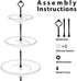 Tebery 2 Pack Ceramic Cake Stand Dessert Display Tower Stand - 6, 8, 10 Inches, 3-Tier Serving Tray Platter Party Food Server Display Holder with Silver Carry Holder