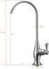 RULIA, Drinking Water Faucet,Water Filtration Faucet,Drinking Water Purifier Faucet, Kitchen Water Filter Faucet, Brushed Nickel, Stainless Steel, RB1032