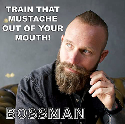 Bossman MUDstache Unscented Mustache Wax – No Pull - Spreads Easy for a Strong Non-Tacky 24 hr Hold - Tame, Train and Stye - Moustache Wax for Men (1oz)