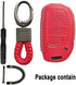 Alegender 4 Buttons Red Leather Smart Key Fob Cover Case Remote Bag Protector Fit for 2016 2017 2018 2019 Hyundai 2020 2021 Tucson Elantra Sonata (NOT FIT Flip/Pop Out/Folding Key)